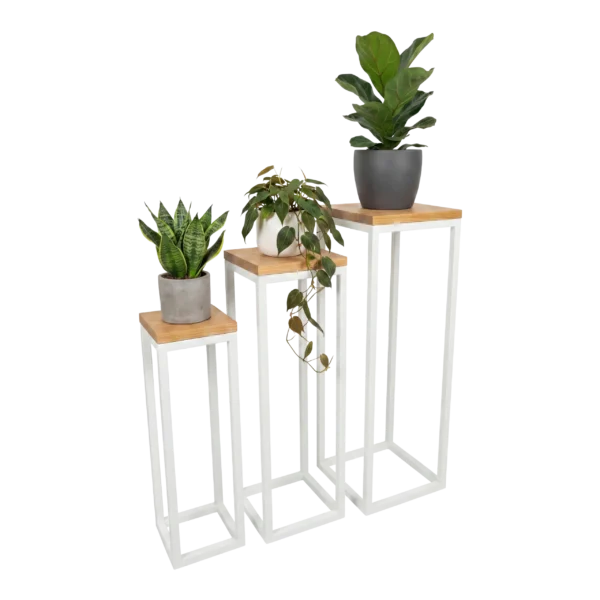Plant stands Tetris Wood | Grey White