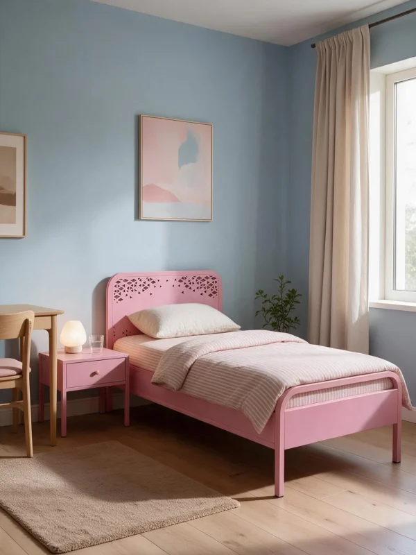 Single Bed Triora | Light Pink