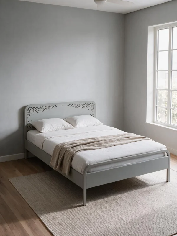 Double Bed Triora | White Aluminium