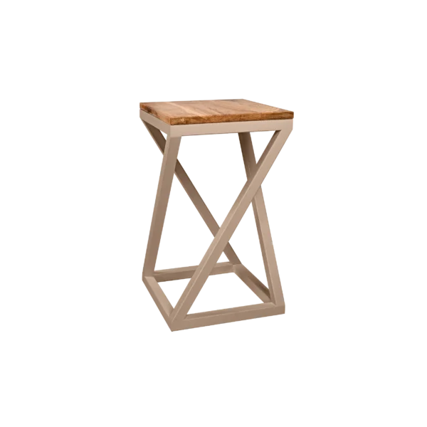 Taboret Twist | Szary beż