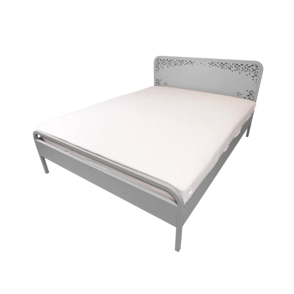 Doppelbett Triora in Weißaluminium