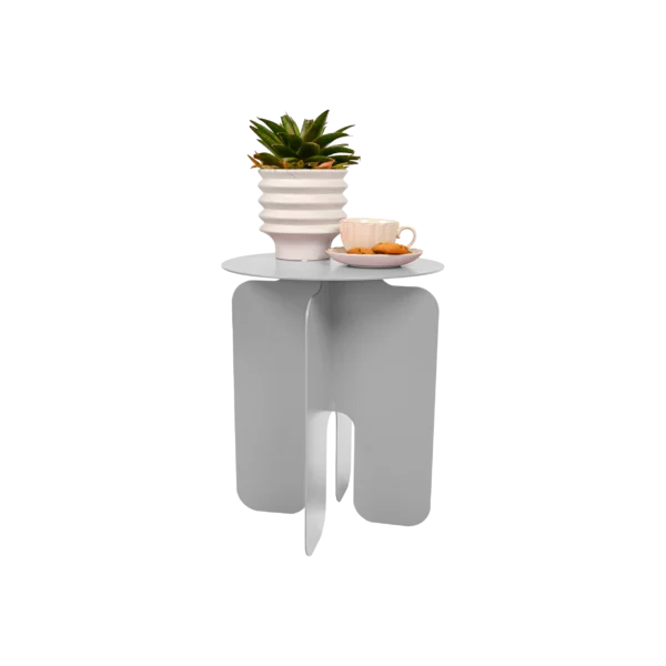 Stolik Lumo | Białe aluminium