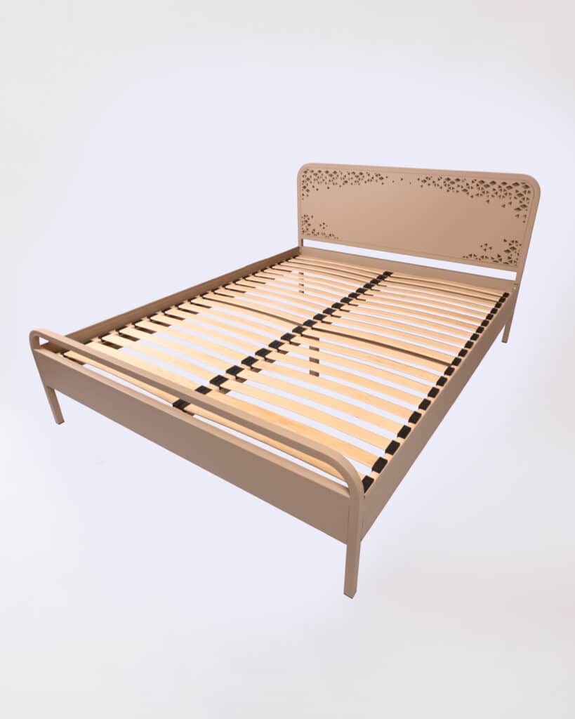 Doppelbett Triora in Grau-Beige
