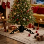 Weihnachtsbaumständer Snow in Tiefschwarz