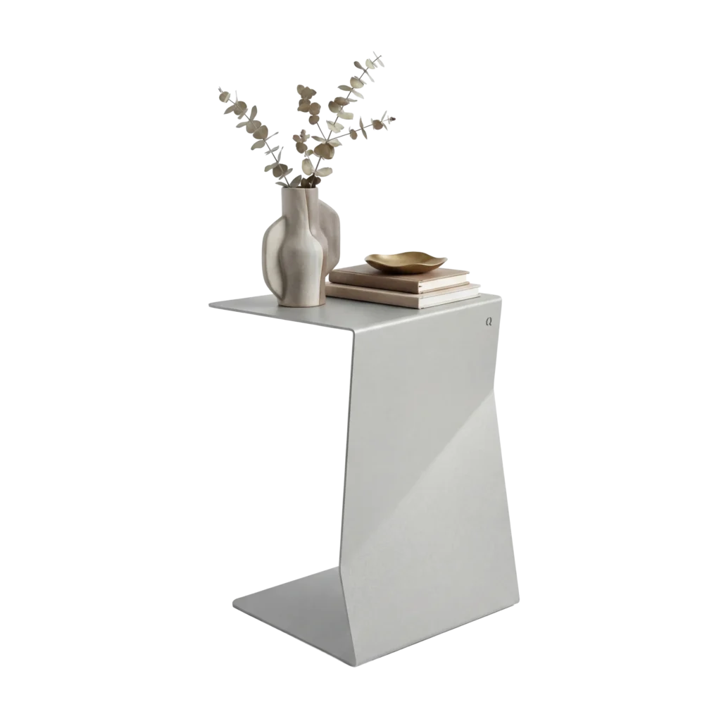 Beistelltisch Zetta | Weißaluminium