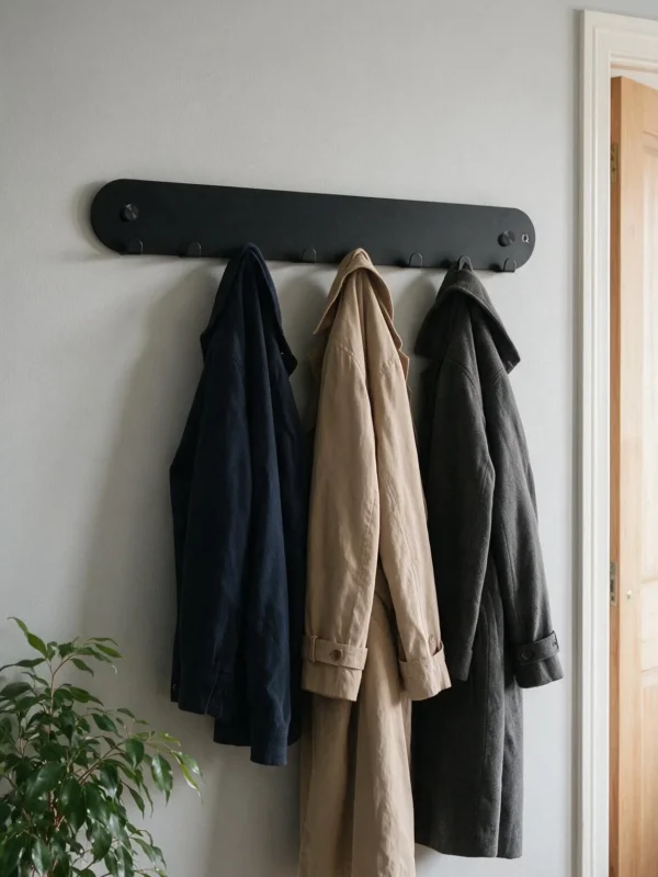 Wandgarderobe Auris | Tiefschwarz