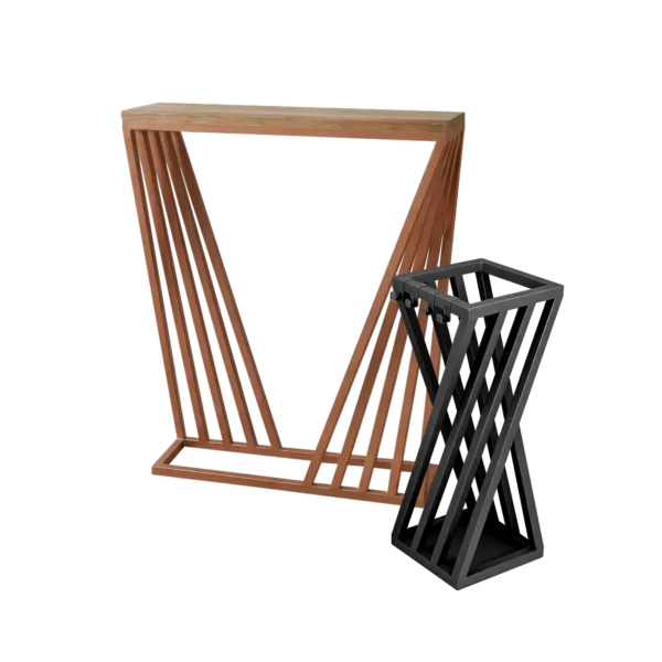 Umbrella Stand Vento & Console Table Verta | Set